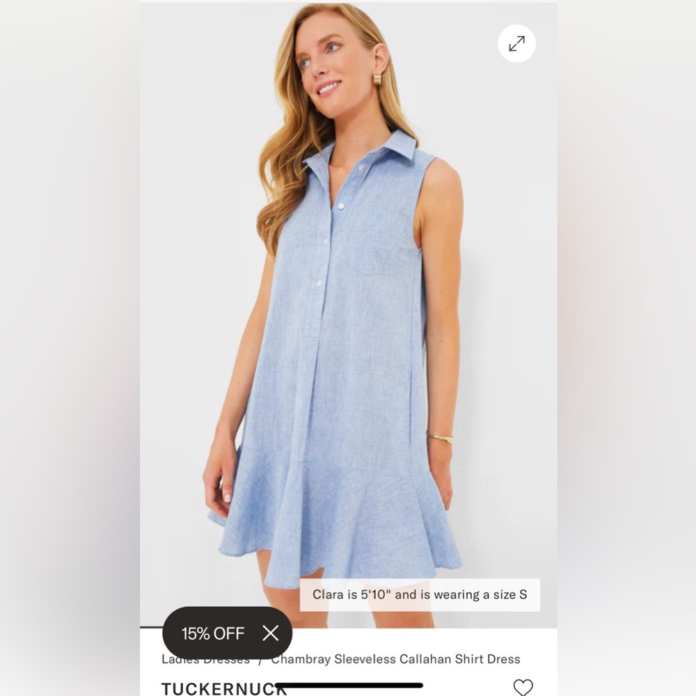 NWT -Tuckrnuck Sleeveless Callahan Dress - Picture 2 of 4